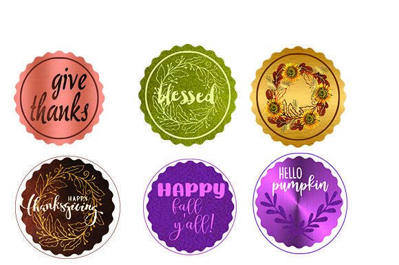 Review: 6 Round Autumn Stickers for Embroidery Projects